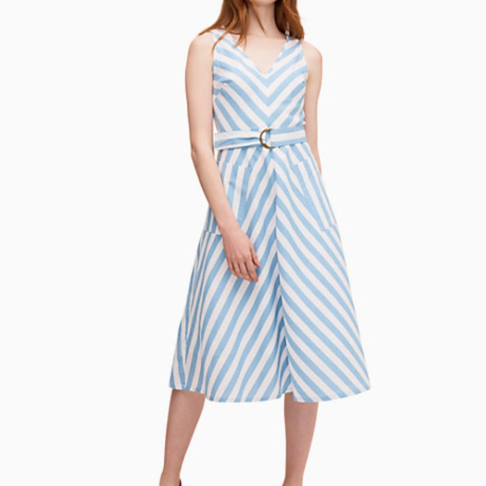 KATE SPADE deck stripe midi dress SIZE 4